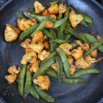 Cauliflower green peas stir fry